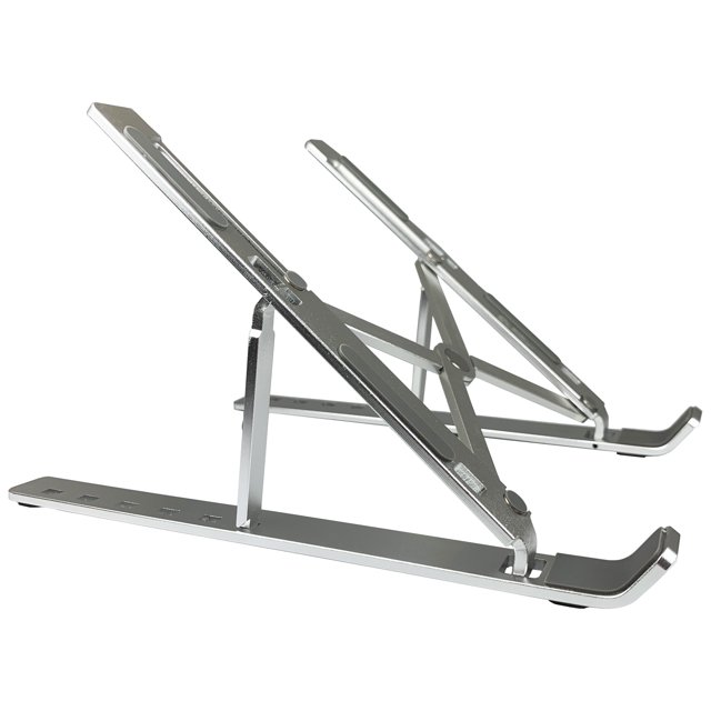 Amer Mounts Support d'Ordinateur Portable pour Bureau, Support d'Ordinateur Portable en Aluminium à 6 Niveaux Réglables avec Coussinet Rafraîchissant, Rehausseur Ventilé pour Ordinateur Portable Prenant en Charge des Tablettes et Cahiers de 10 à 15,6 Pouces AMRNS02