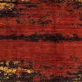thumbnail image 1 of Ahgly Company Tapis d'Intérieur Carré Abstrait Safran Rouge, 7 Pieds Carré, 1 of 6