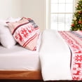 thumbnail image 4 of HITIME 100% Polyester Printed Christmas Duvet Cover Set - Twin Size 3 Piece Lightweight & Breathable Bedding Set, Soft Microfiber Comforter Cover with Zipper Closure, Christmas Stripe, 4 of 8