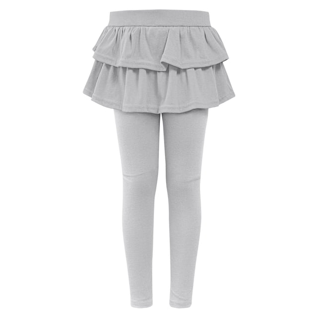 Ensemble de Pantalons et Jupes Élastiques pour Filles, Tenue Décontractée Multicolore pour Âges 3-10 Tissu Extensible Gris 140