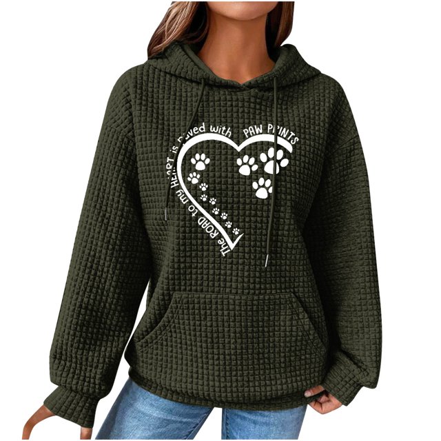 Birdeem Women Print Round-Neck Long Sleeve Loosen Single Sweatshirt Tops Pullover Blouse