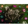 thumbnail image 4 of oneOone Cotton Silk Green Fabric Skull Craft Projects Decor Fabric Printed By The Yard 42 Inch Wide, 4 of 4