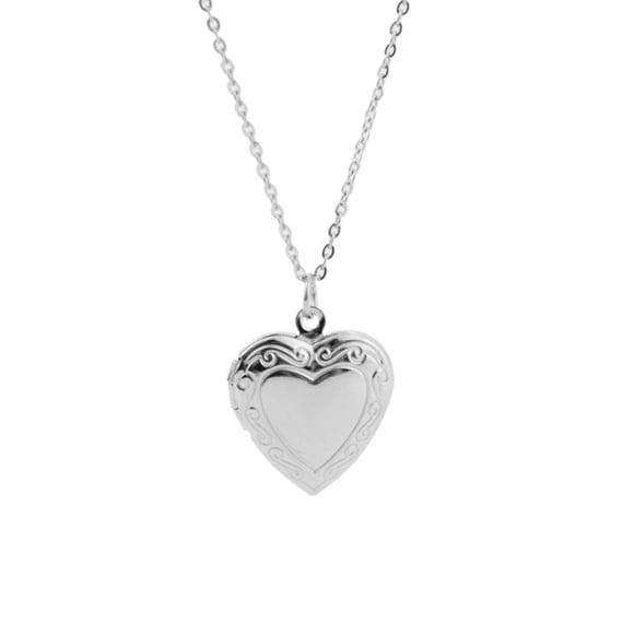 Rvkxad Titanium Steel Photo Pendant Necklace, Box Chain Clavicle Necklace for Women, Locket Necklace