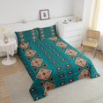 thumbnail image 4 of Erosebridal Boho Aztec Comforter Sets Full Size, Mandala Bohomian Comforters & Duvets, Geoemtry Room Decor, Reversible 3pcs, 4 of 7