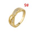 thumbnail image 1 of TopLLC Rings Women Ribbon Plated 18k Yellow Gold Diamond Adjustable Ring, 1 of 2