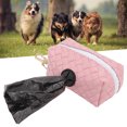 thumbnail image 4 of Dog Garbage Bag Dispenser, Zipper Poop Bag Holder PU Portable  For Outdoor For Dogs Sakura Pink, 4 of 8