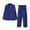 01 Blue, variant on Weiqiqre Womens Satin Pajamas Set, 2 Pieces Silky Pjs Long Sleeve + Pants Sleepwear for Mom