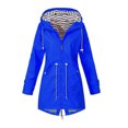 thumbnail image 3 of Walson Chandail à Capuchon Veste Douce pour Femme Imperméable Manteau de Pluie Extérieur Bleu L, 3 of 4