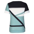thumbnail image 4 of Birdeem Mode Femmes Été Col en V Manches Courtes Imprimé Fermeture Éclair T-Shirt Blouse Décontractée, 4 of 6