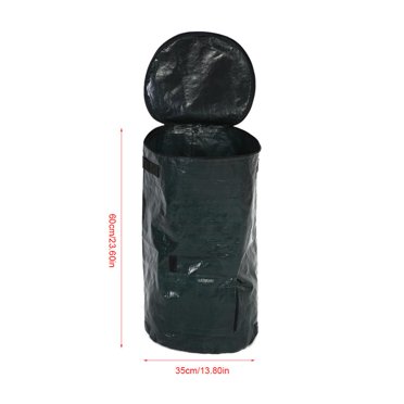 Rdeghly Kitchen Compost Bag,Compost Bag,2 Sizes Organic Waste Kitchen Garden Yard Compost Bag Environmental PE Cloth Planter