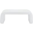 thumbnail image 3 of Meridian Furniture Banc en Similicuir Blanc Arc, 3 of 5