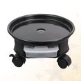 thumbnail image 4 of Plateaux Ronds pour Pots de Fleurs de 30 cm, Amovibles, Universels, Base à Roulettes Inférieure pour Plante, Base de Pot de Fleurs avec Tiroir de Rangement pour la Maison (Noir), 4 of 6