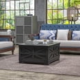 thumbnail image 2 of HOMCOM Table Basse avec Dessus Rabattable et Rangement Caché, Table Centrale Carrée Noire, 2 of 10