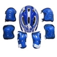 thumbnail image 1 of Boy Girls 7PCS Skating Bike Protective Gear Safety Helmet Knee Elbow Pad Set, 1 of 1