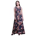 thumbnail image 1 of Bimba Floral Ladies Round Neck Sleeveless Long Tank Casual Maxi PrintDress-Large, 1 of 5