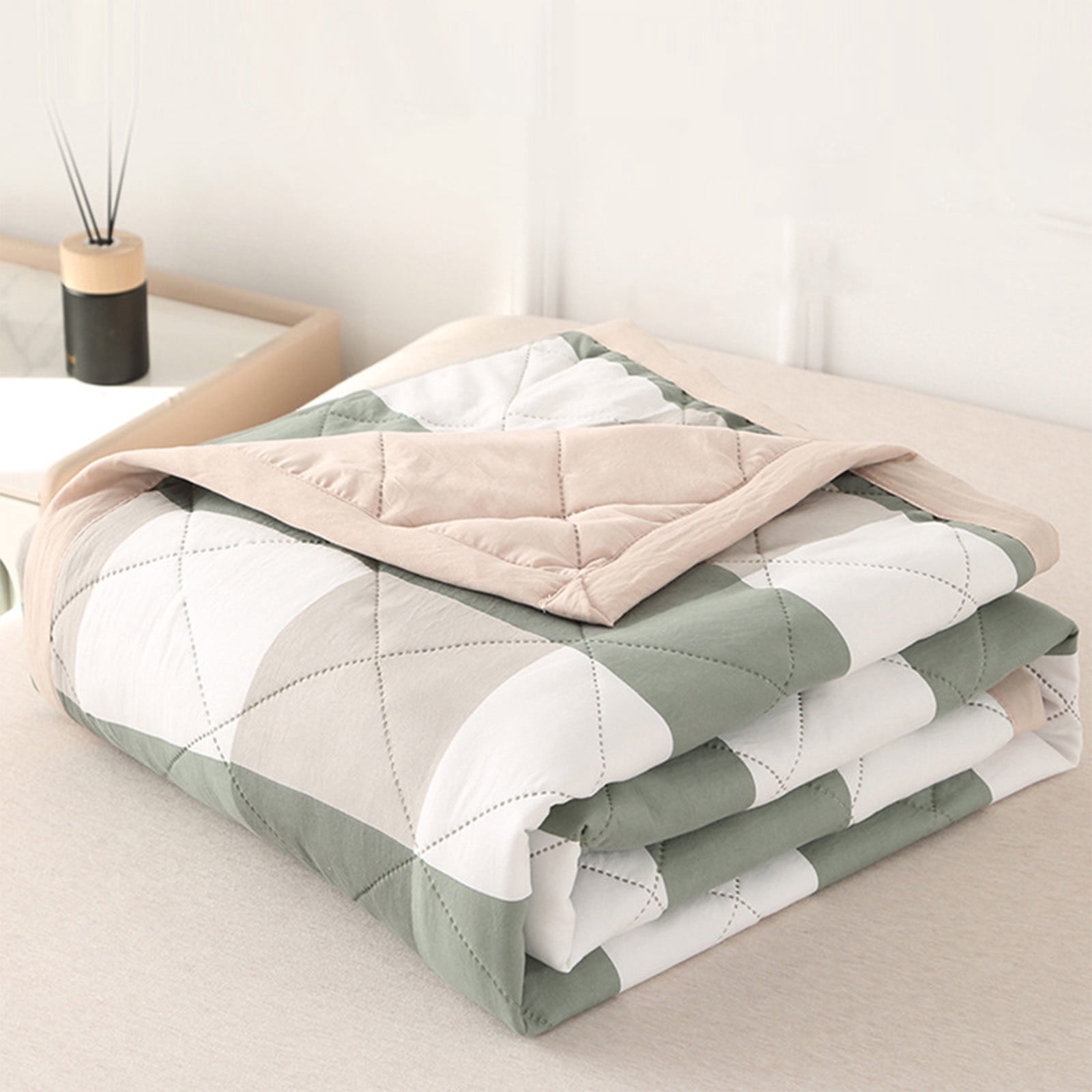 Ganfancp Naked Sleeping Skin-friendly Washed Cotton Refrigerated Comforter Summer Thin Comforter Clearance