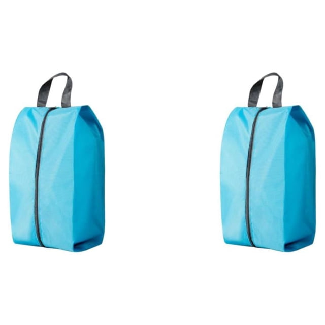 Guardoinrt Sac à Chaussures Léger et Portable pour Voyage Chaussures Partout avec Facilité Réutilisable Pochettes de Chaussures de Voyage Vert Azur TG 2Set