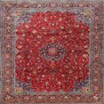 thumbnail image 1 of Ahgly Company Tapis d'Intérieur Lavables en Machine, Carrés Roses Traditionnels, Carrés de 5', 1 of 7