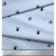 thumbnail image 2 of Soimoi Blue Modal Satin Fabric Gift Box & Bell Dots Print Fabric by the Yard 42 Inch Wide, 2 of 3