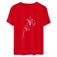 thumbnail image 5 of yievot Chemises pour Femmes Mode Manches Courtes Col Rond Impression de la Saint-Valentin Chandail Décontracté T-Shirt Hauts Chemise, 5 of 5