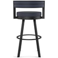 thumbnail image 4 of Amisco Browser 26 in. Swivel Counter Stool - Navy Blue Faux Leather / Black Metal, 4 of 9