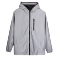 thumbnail image 1 of Pompotops Men Casual Solid Luminous Assault Windbreaker Reflective Zipper Top Coat on Sale, 1 of 8
