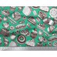thumbnail image 2 of Soimoi Rayon Fabric Cupcake,Donut & Cookies Food Printed Fabric 1 Yard 56 Inch Wide, 2 of 3