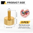 thumbnail image 2 of 5 Pcs M3x8mm Flat Head Knurled Thumb Screws for Graphics Card, Gold, 2 of 6