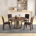 thumbnail image 4 of Costway 2 Pack Folding Dining Chairs Foldable Chairs with PVC Padded Seat & High Backrest, 4 of 10