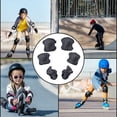 thumbnail image 2 of Ensemble de 6 Pcs Équipement de Protection pour Enfants Sports Protège-Poignet Coude Genou Rouleau avec Coussinets Ajustables pour Patinage Planche à Roulettes Vélo, Noir, 2 of 7