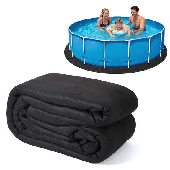 Doublure de Piscine Robuste pour Piscines hors Terre - Bouclier Géotextile Durable et Résistant aux Perforations - Barrière Écologique contre les Mauvaises Herbes - Prolonge la Durée de Vie de la Doublure - Tapis Protecteur - Rond, Taille : 24