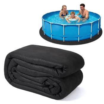 Doublure de Piscine Robuste pour Piscines hors Terre - Bouclier Géotextile Durable et Résistant aux Perforations - Barrière Écologique contre les Mauvaises Herbes - Prolonge la Durée de Vie de la Doublure - Tapis Protecteur - Rond, Taille : 24