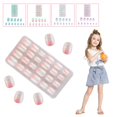 thumbnail image 3 of Kids Childrens Girl Fake Stick Press Nails False On Cover W0E5, 3 of 9