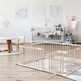 thumbnail image 1 of Pemberly Row Baby Solid Wood Saftey Gate in Off White with White connector, 1 of 8