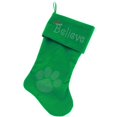 thumbnail image 1 of Believe Bas de Noël en Velours avec Strass 18 Pouces Vert, 1 of 1