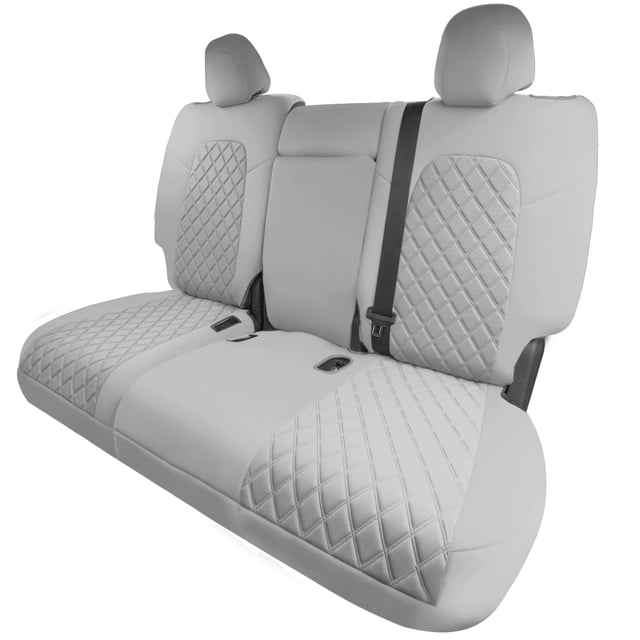 FH Group Waterproof Neoprene Custom Fit Car Seat Covers for 2020-2024 Tesla Model Y Rear Solid Gray