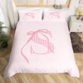 thumbnail image 2 of Erosebridal Housse de Couette Monogrammée pour Ados Très Grand, Ensembles de Literie Lettre Initiale S Format Très Grand, Déco Nœud Rose, Réversible, 2 of 7
