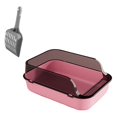 thumbnail image 3 of Open Top Cat Litter Box, Pet Litter Box, Cat Litter Box, Kitten Potty Toilet for Pink, 3 of 9