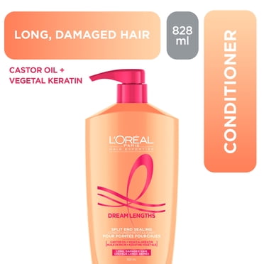 L'Oréal Paris Hair Expertise Dream Lengths Revitalisant Scellant pour Pointes Fourchues, avec Huile de Ricin et Kératine Végétale pour Cheveux Longs, Abîmés