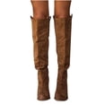 thumbnail image 1 of jovati Fashion Women Autumn Long Tube Thick Heel Shoes Boots Knee-length Round Toe Boots, 1 of 9