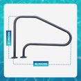 thumbnail image 3 of Saftron 48"x32" 4 Bend InGround Pool Return to Deck Rail, Graphite Gray, 3 of 9