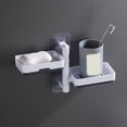 thumbnail image 1 of Soap Holder,Soap Travel Container,Bar Soap Container,Leakproof Soap Case,Bathroom Soap Dishes,Soap 2-Layer Self-Adhesive Soap Dish Wall Mounted Rotatable Soap Box Storage for Bathroom Kitchen, 1 of 8
