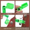 thumbnail image 3 of 2 Pcs Dark Green Plastic Guitar String Winder Speed Peg Puller Bridge Guitar Strings Tuners Translucent Guitar Accessories, 3 of 6