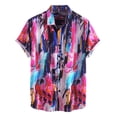 thumbnail image 1 of Chemise Décontractée pour Homme à Manches Courtes Style Hawaïen de Vacances Blouse T-shirt, 1 of 9