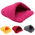 thumbnail image 3 of Thick Fleece Warm Dog Cat Tent Cave Nest Bed Slipper Shape Pet Sleeping Bag, 3 of 10
