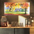 thumbnail image 1 of Autumn Park Yellow Trees Watercolor - Landscape Canvas Art Print, 1 of 3
