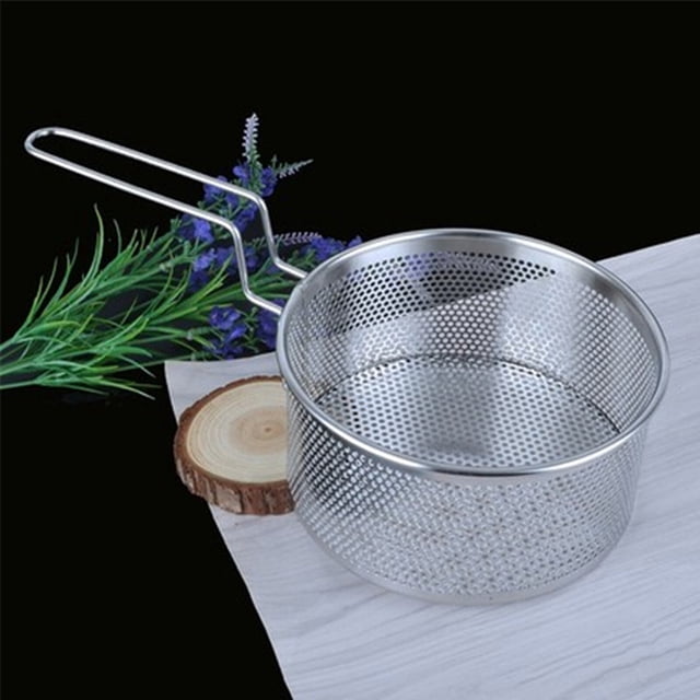 Langgg Panier à Frites en Acier Inoxydable Passoire Filet Cuisine Cuisson Petit