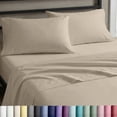 thumbnail image 1 of California Design Den Double Sheet Set - 100% Cotton Sateen, Soft & Breathable - Beige (Warm Taupe), 1 of 10