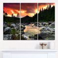 thumbnail image 1 of Tableau mural très large Design Art Bord Paysage Rivière des rocheuses au couchée de soleil, 1 of 3