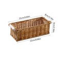 thumbnail image 3 of Chmadoxn Kitchen Storage & Organization, Woven Storage Basket Hand Woven Desktop Storage Box Bathroom And Kitchen Storage Basket With Handles For Home Office Storage Plastics Storage Basket, 3 of 6